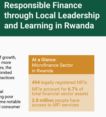 Responsible Finance through Local Leadership and Learning in Rwanda